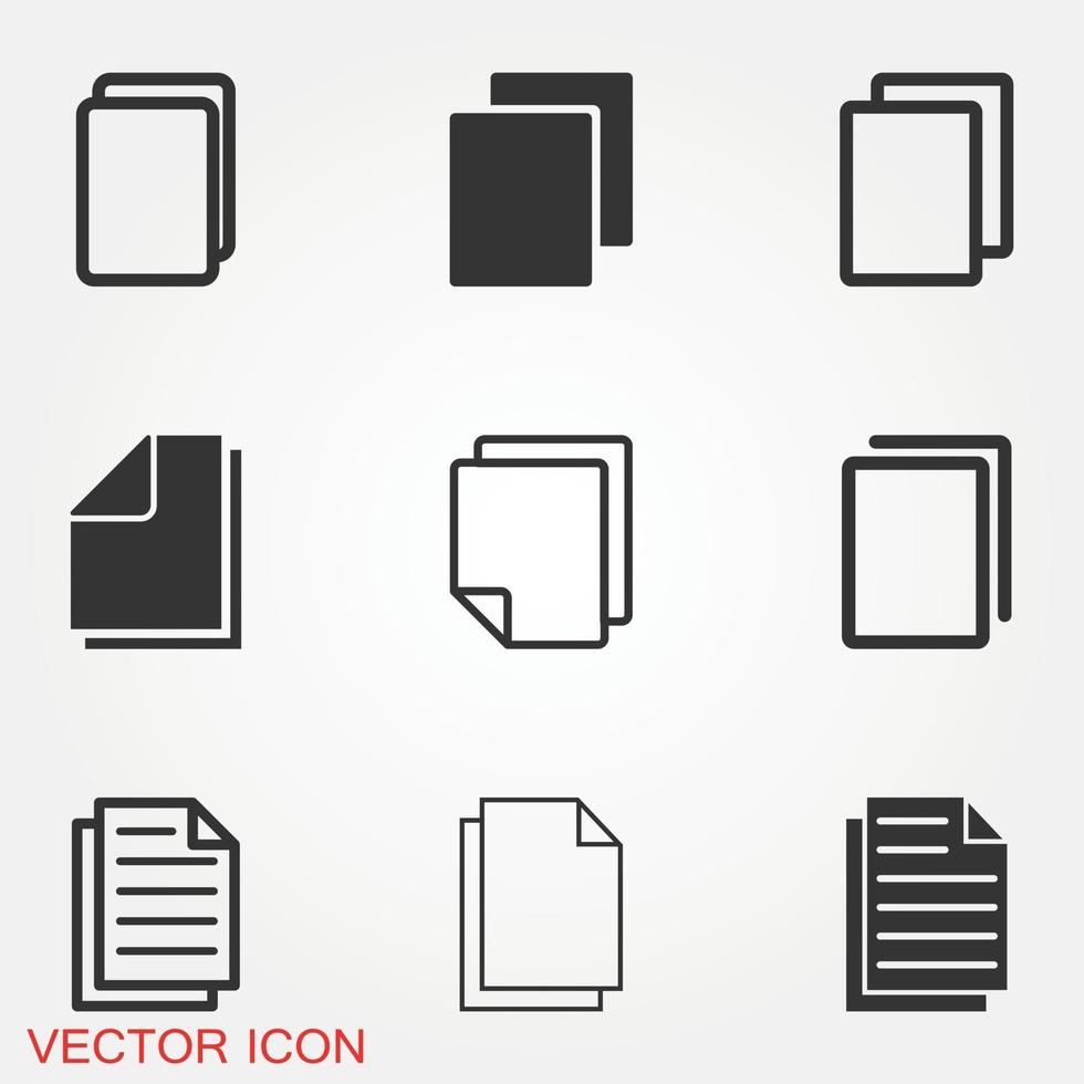 Copy Icons Set vector