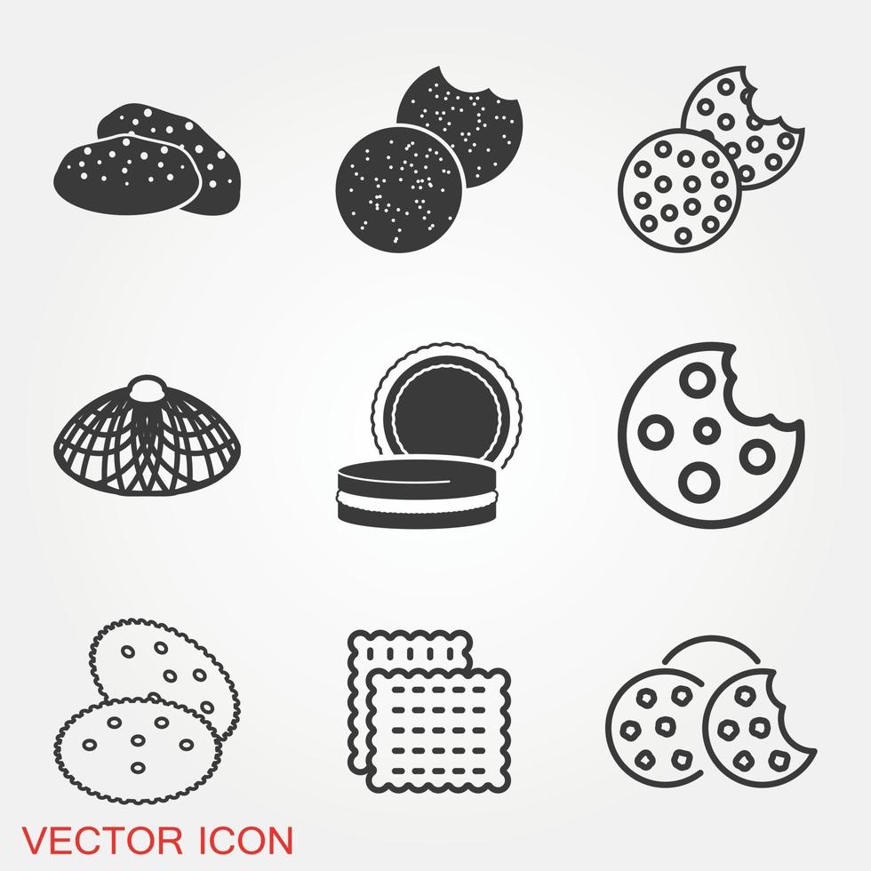 conjunto de iconos de galletas vector