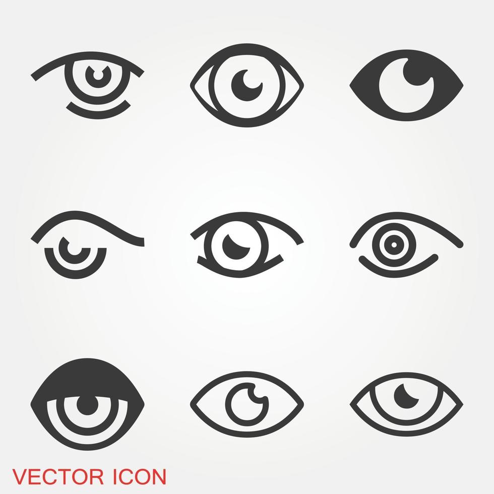 conjunto de iconos de ojos vector