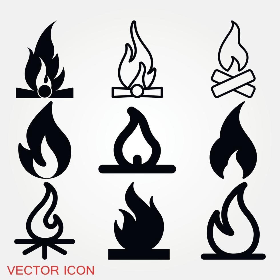 Fire Icons Set vector