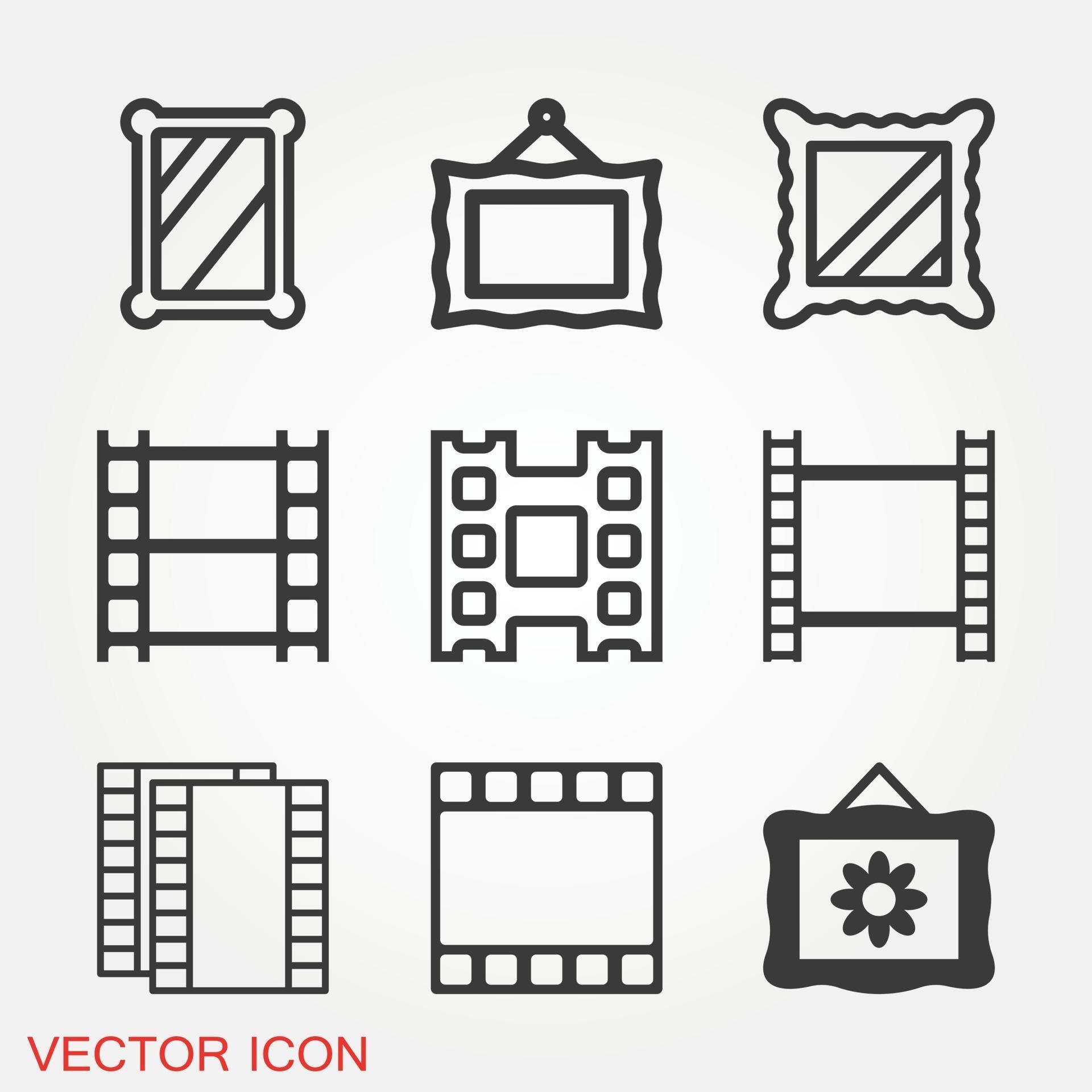 Frame Icons Set 2394135 Vector Art at Vecteezy