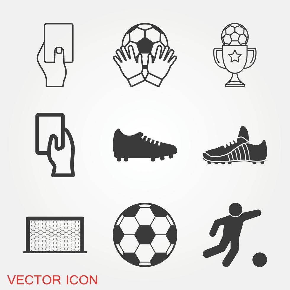 conjunto de iconos de fútbol vector