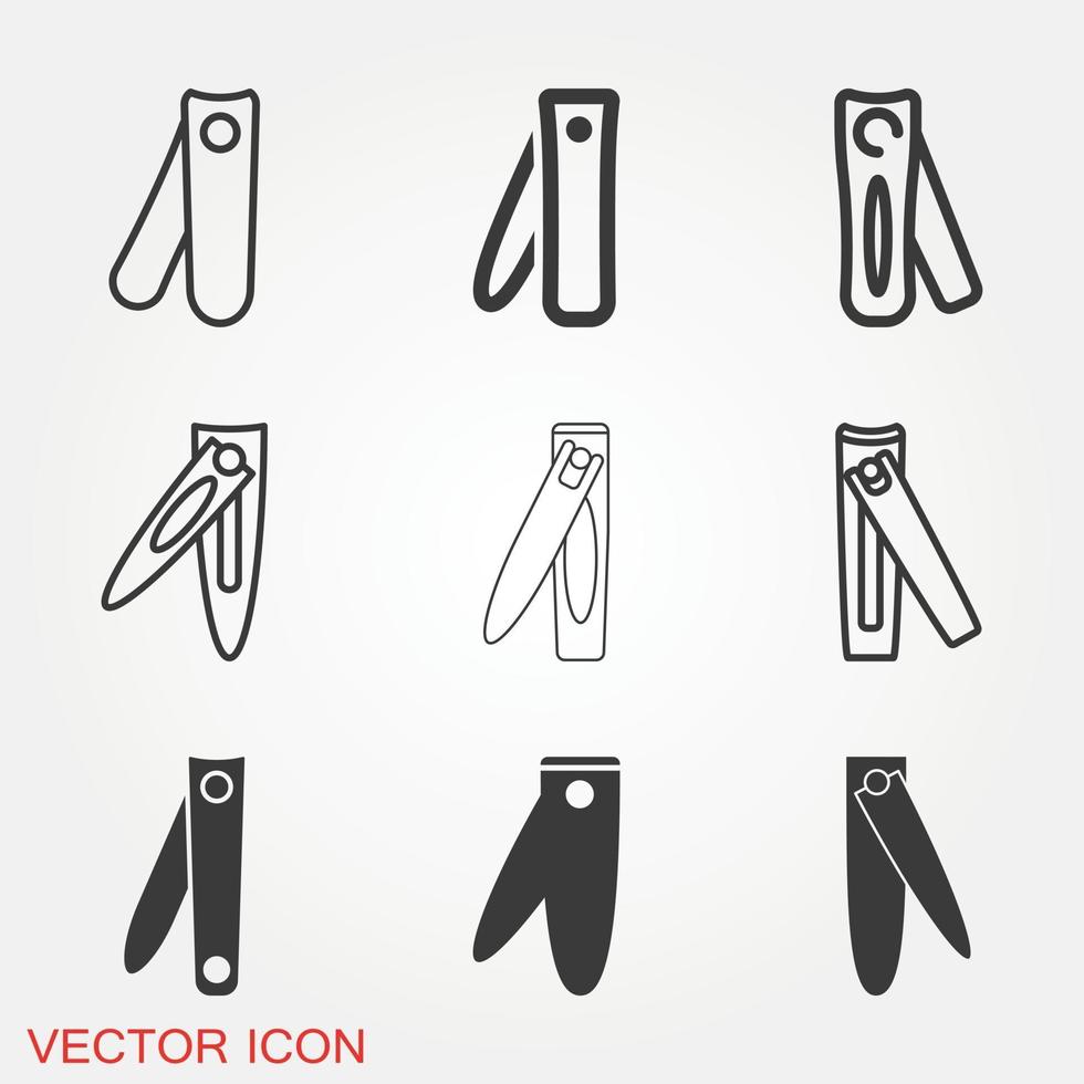 conjunto de iconos de cortaúñas vector