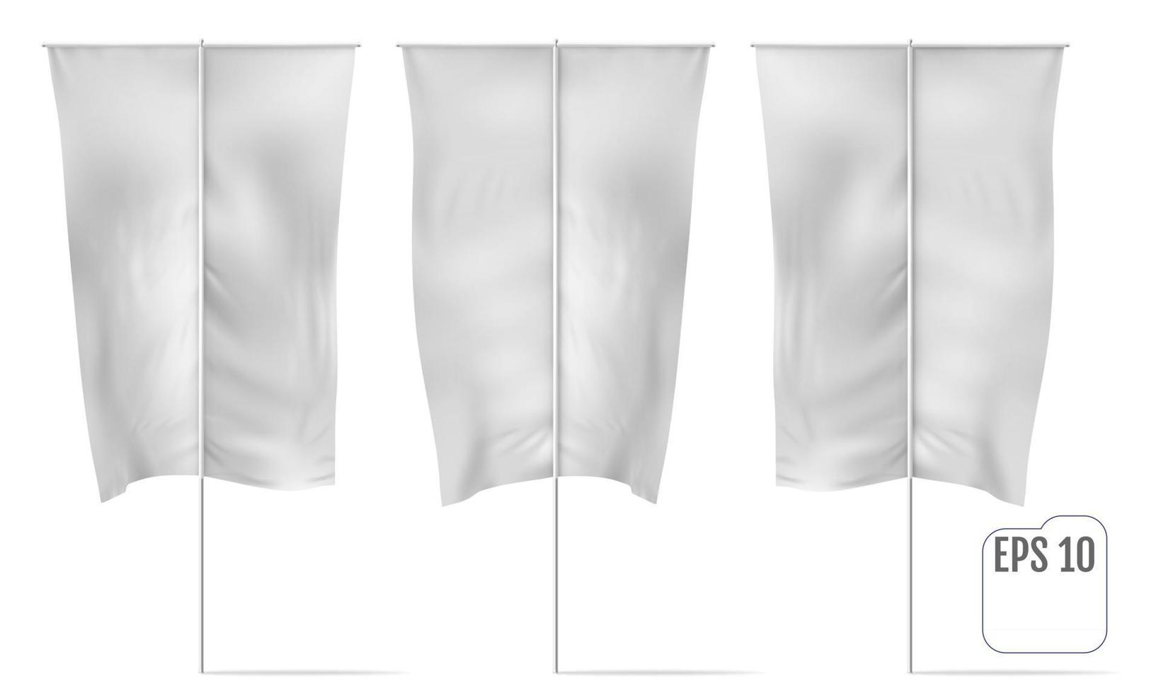 White universal banner set vector