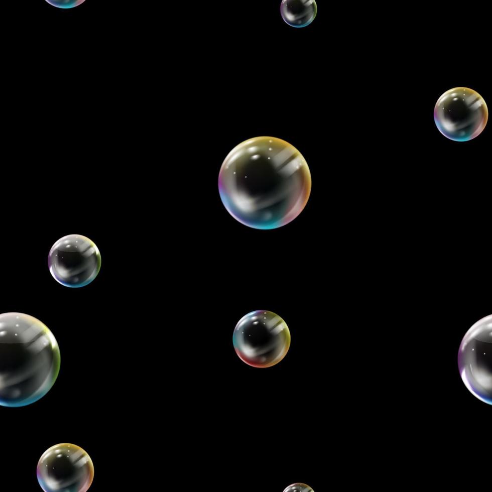 Seamless Pattern with colored bubbles vector