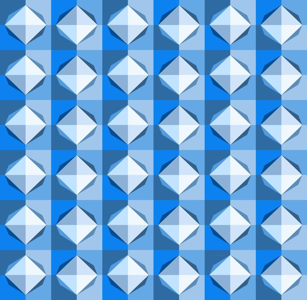 This is a polygonal blue geometric checkered pattern with a light rhombus vector