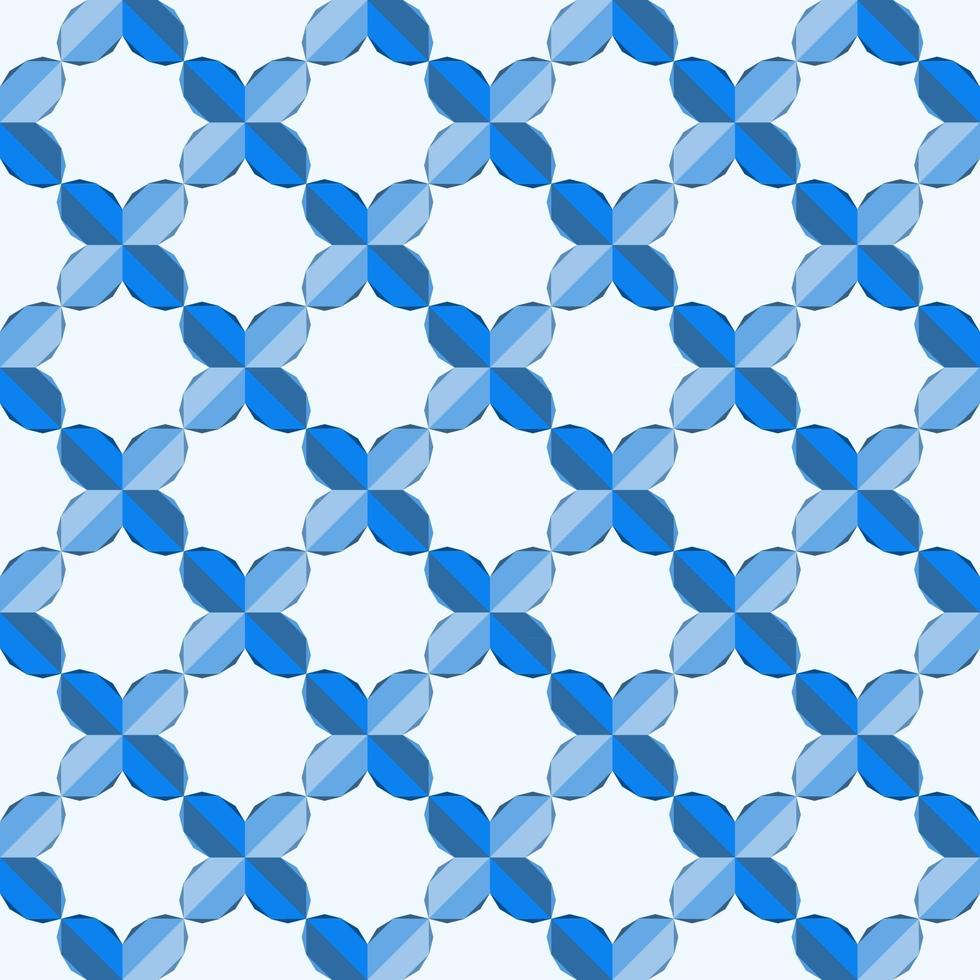 Este es un patrón geométrico azul poligonal con una cuadrícula de cuentas. vector