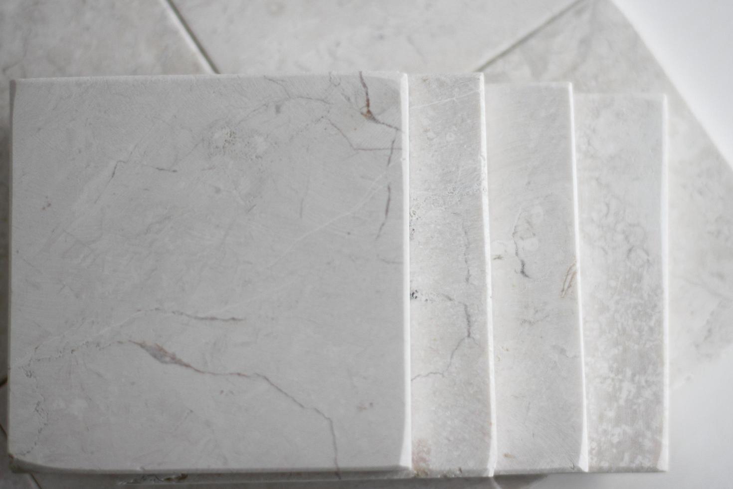 Top view of marble tiles photo
