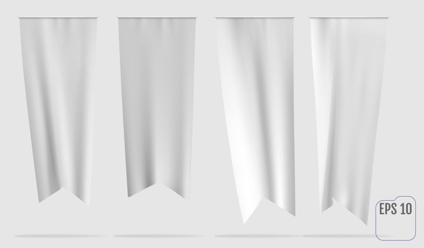 Vector dovetail flag mockup set