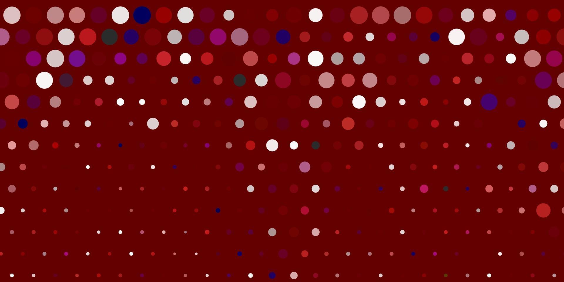 textura de vector rojo claro con discos.