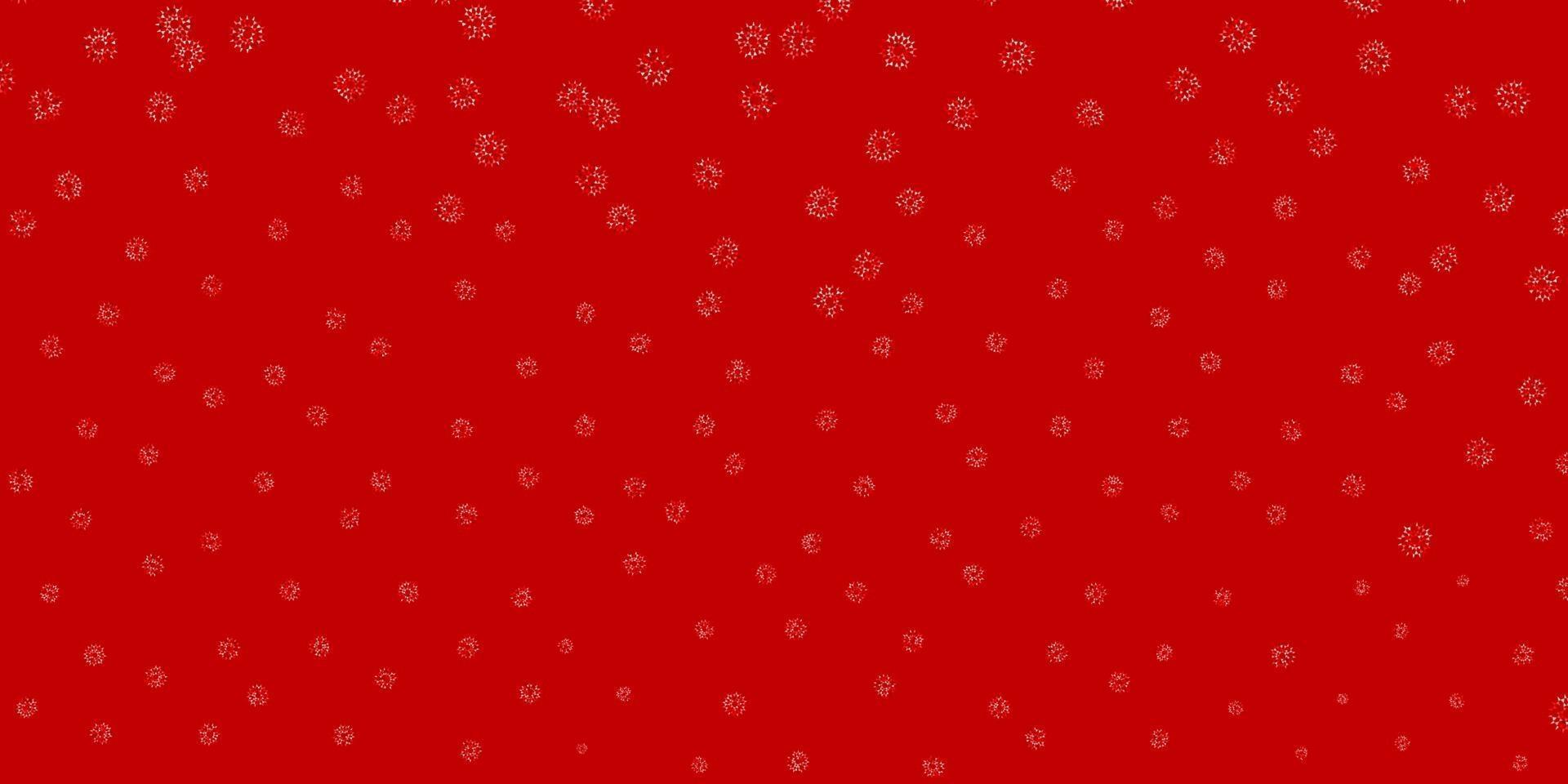 Light red vector doodle pattern with flowers.