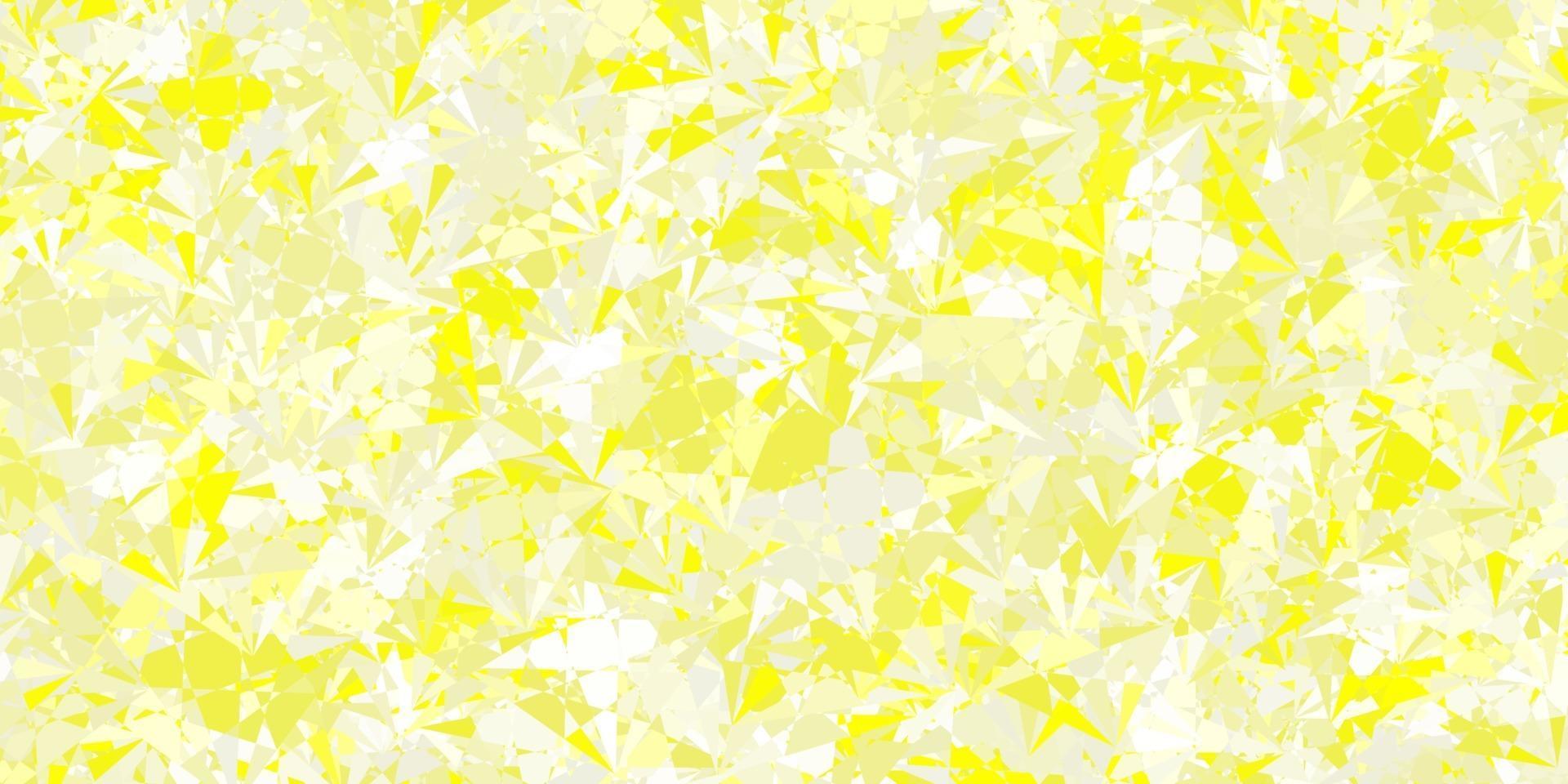 Light Yellow vector template with triangle shapes.