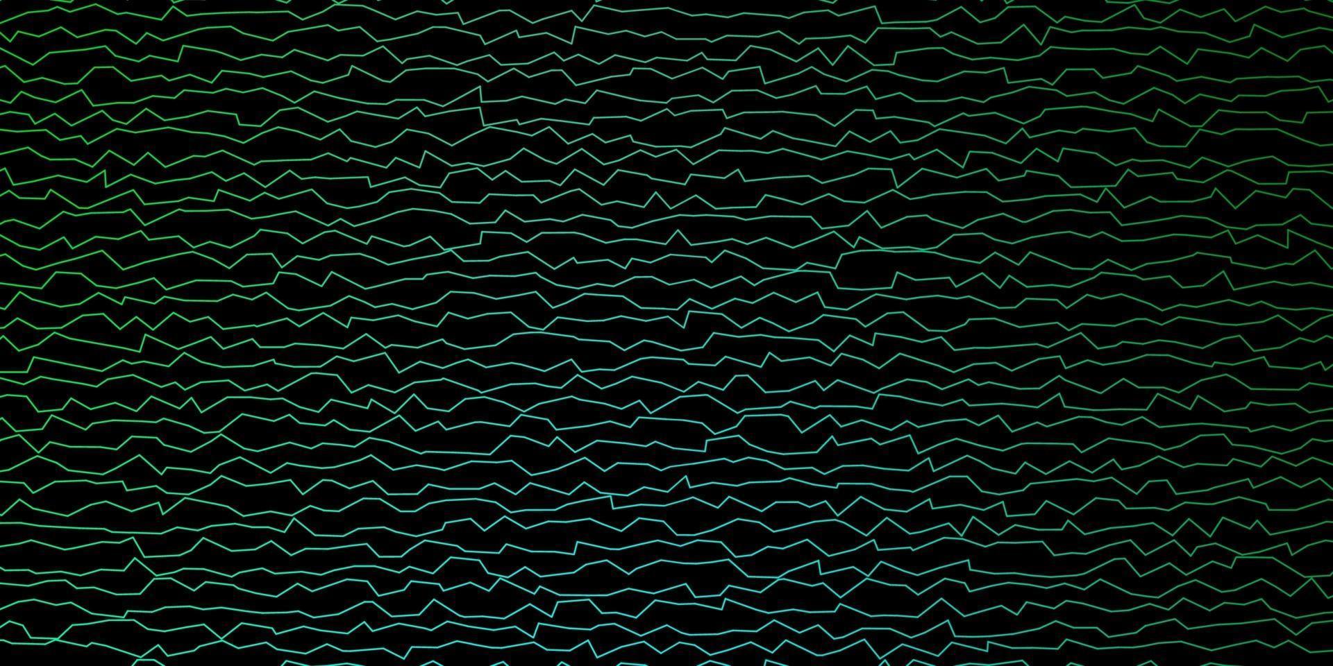 Dark Green vector background with lines.
