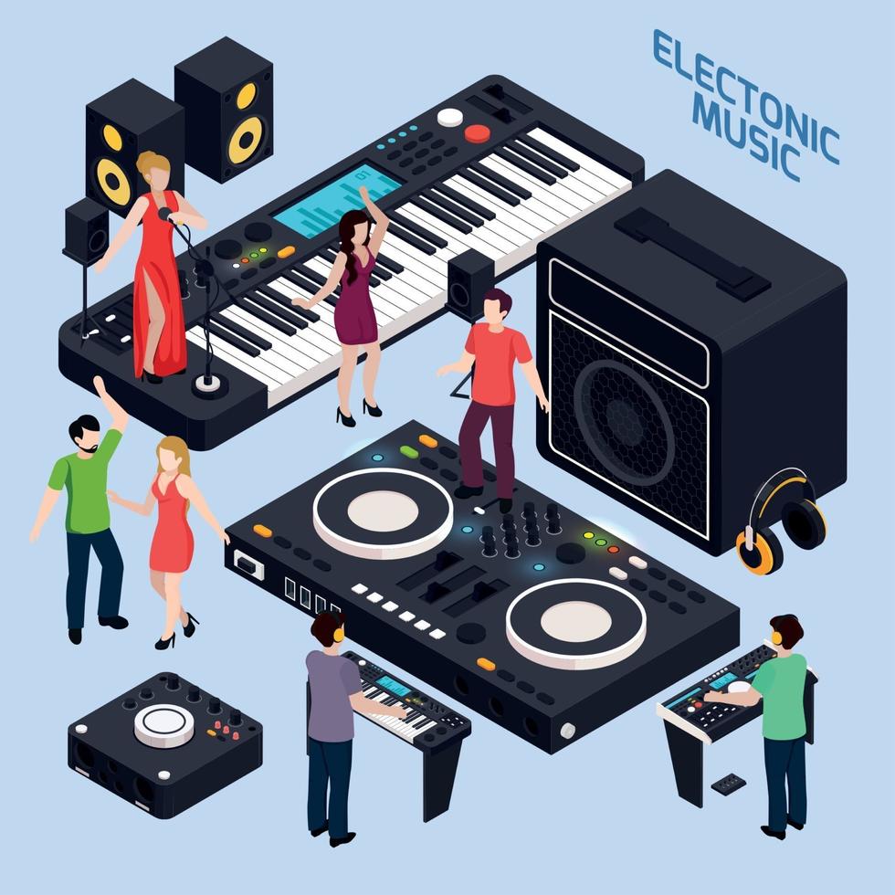 Electronic Dance Music Composition Vector Illustration 2394752 Vector Art at Vecteezy