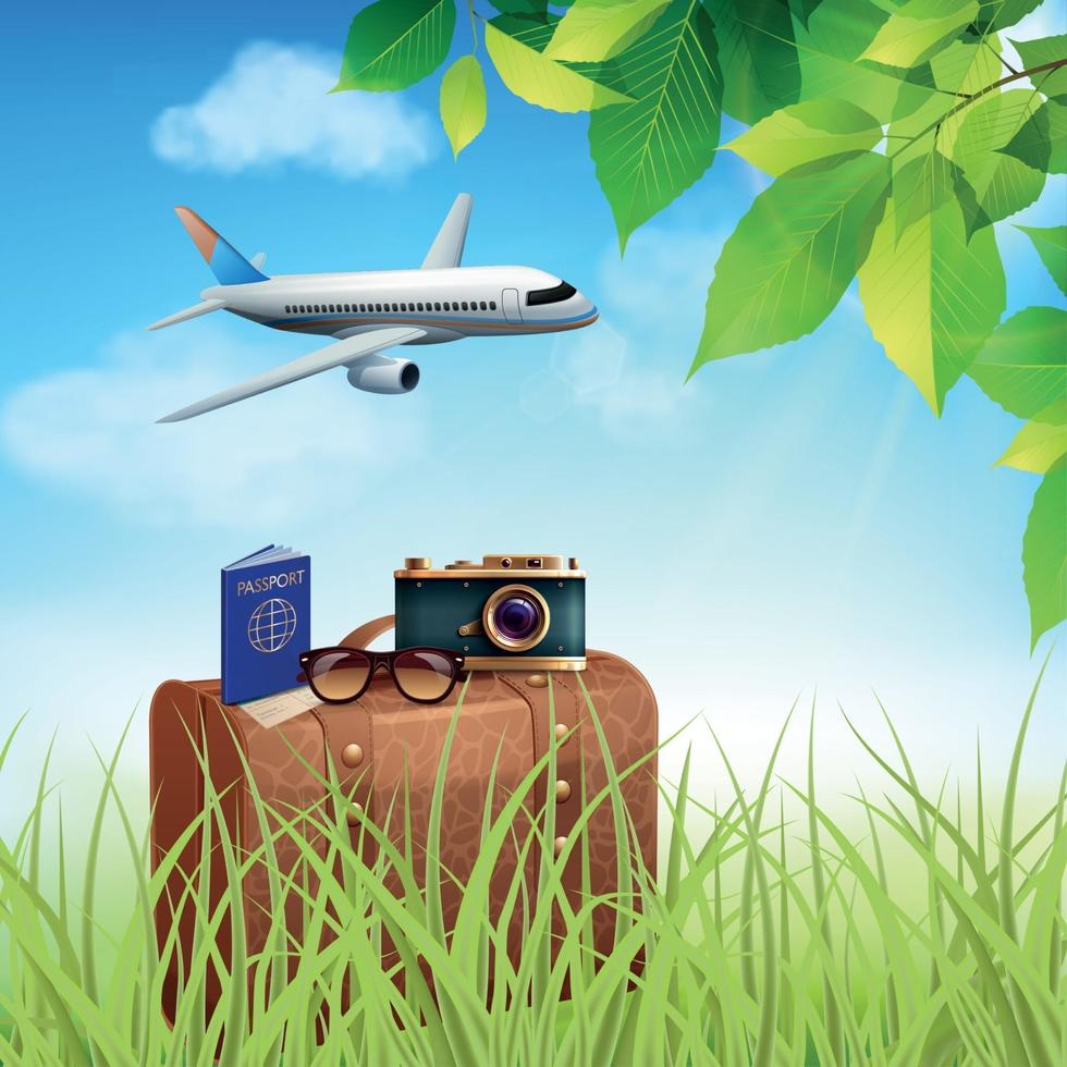 Summer Holidays Realistic Colored Concept Vector Illustration