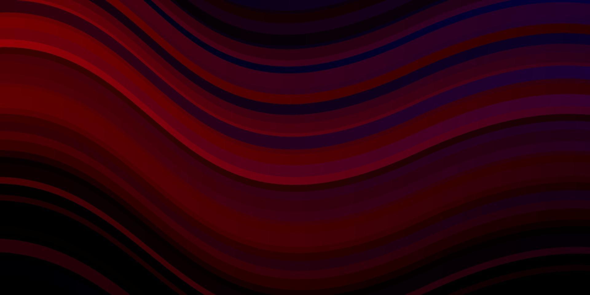 Dark Green, Red vector backdrop with bent lines.