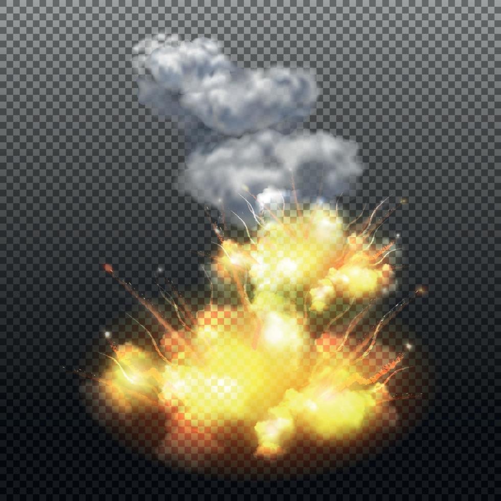 Explosion Composition Vector Illustration