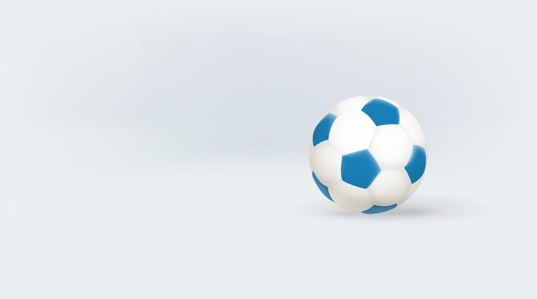 Banner con pelota de fútbol clásica y espacio de copia. vector