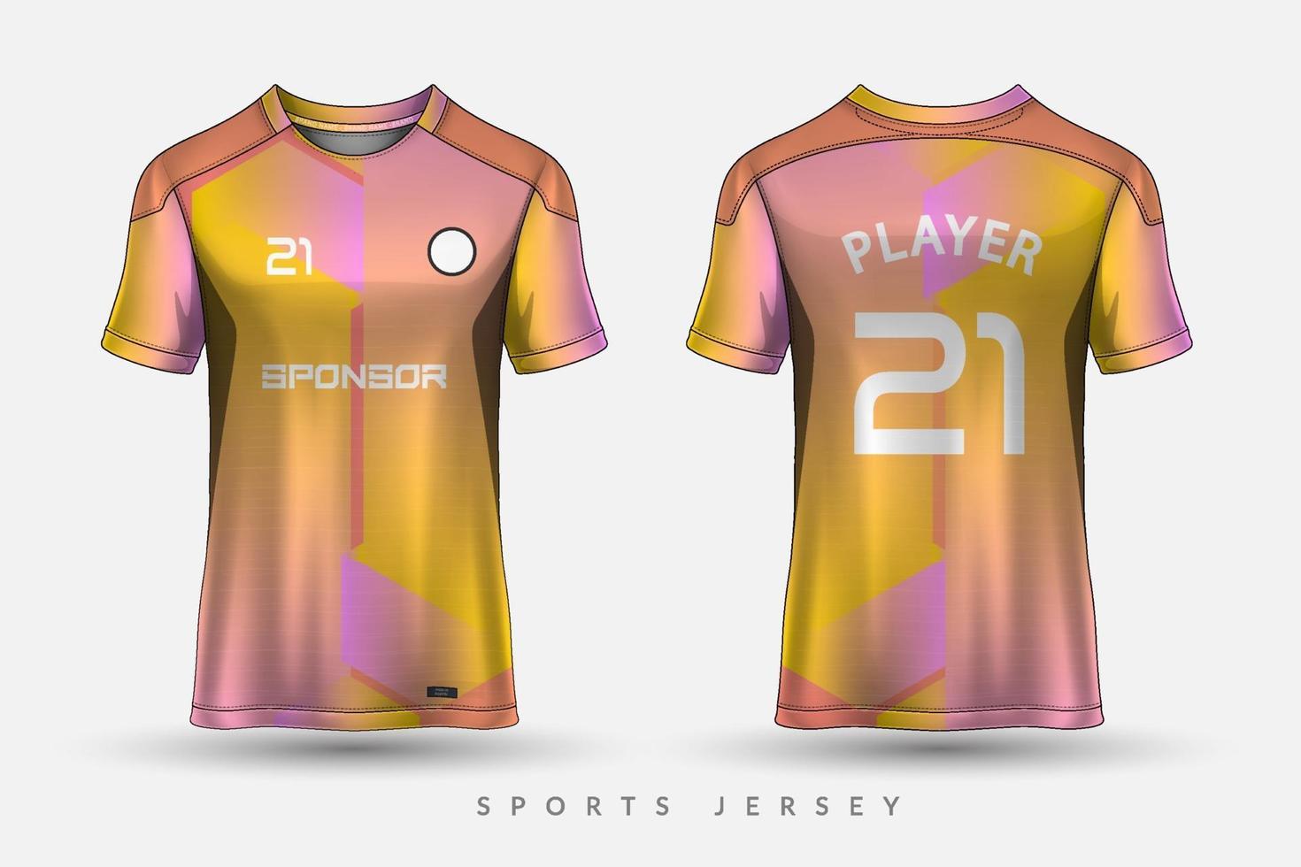 Soccer jersey and tshirt sport mockup template Graphic design for football kit vector