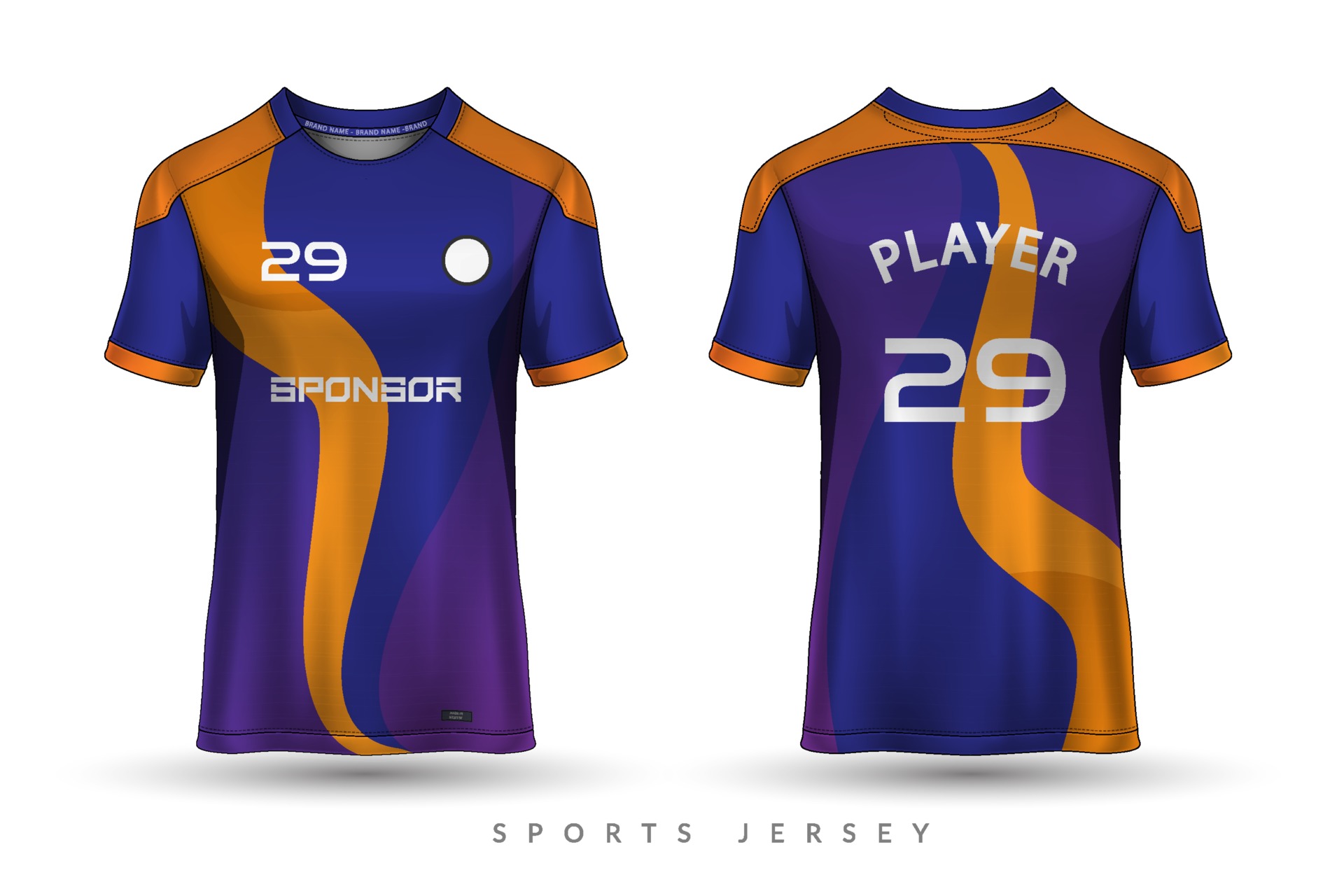 Soccer jersey and tshirt sport mockup template Graphic design for ...