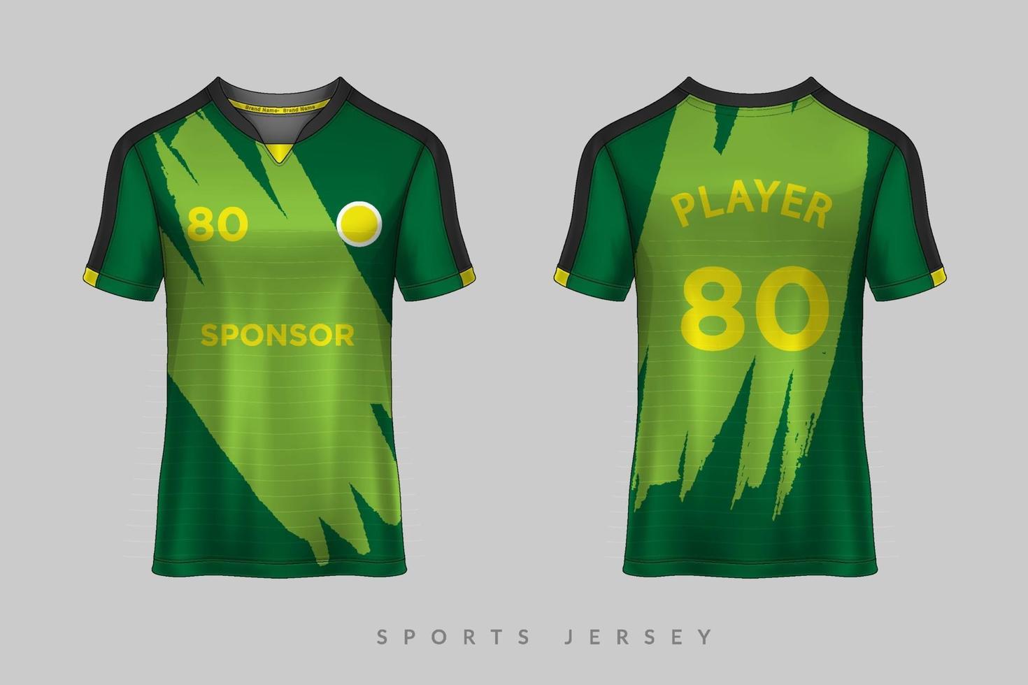 diseño gráfico de plantilla de maqueta deportiva de camiseta y camiseta de fútbol para kit de fútbol vector