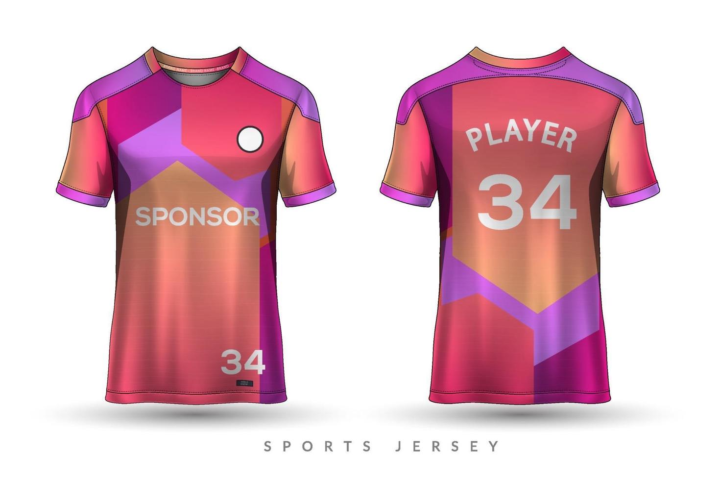 Soccer jersey and tshirt sport mockup template Graphic design for football kit vector