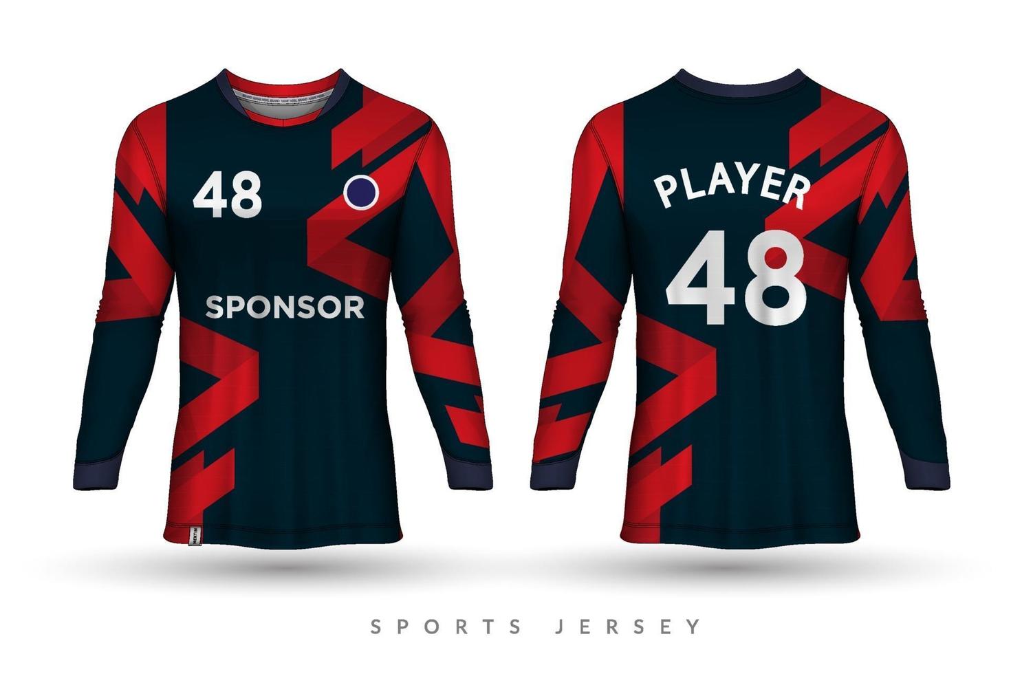 Soccer jersey and tshirt sport mockup template Graphic design for football kit vector