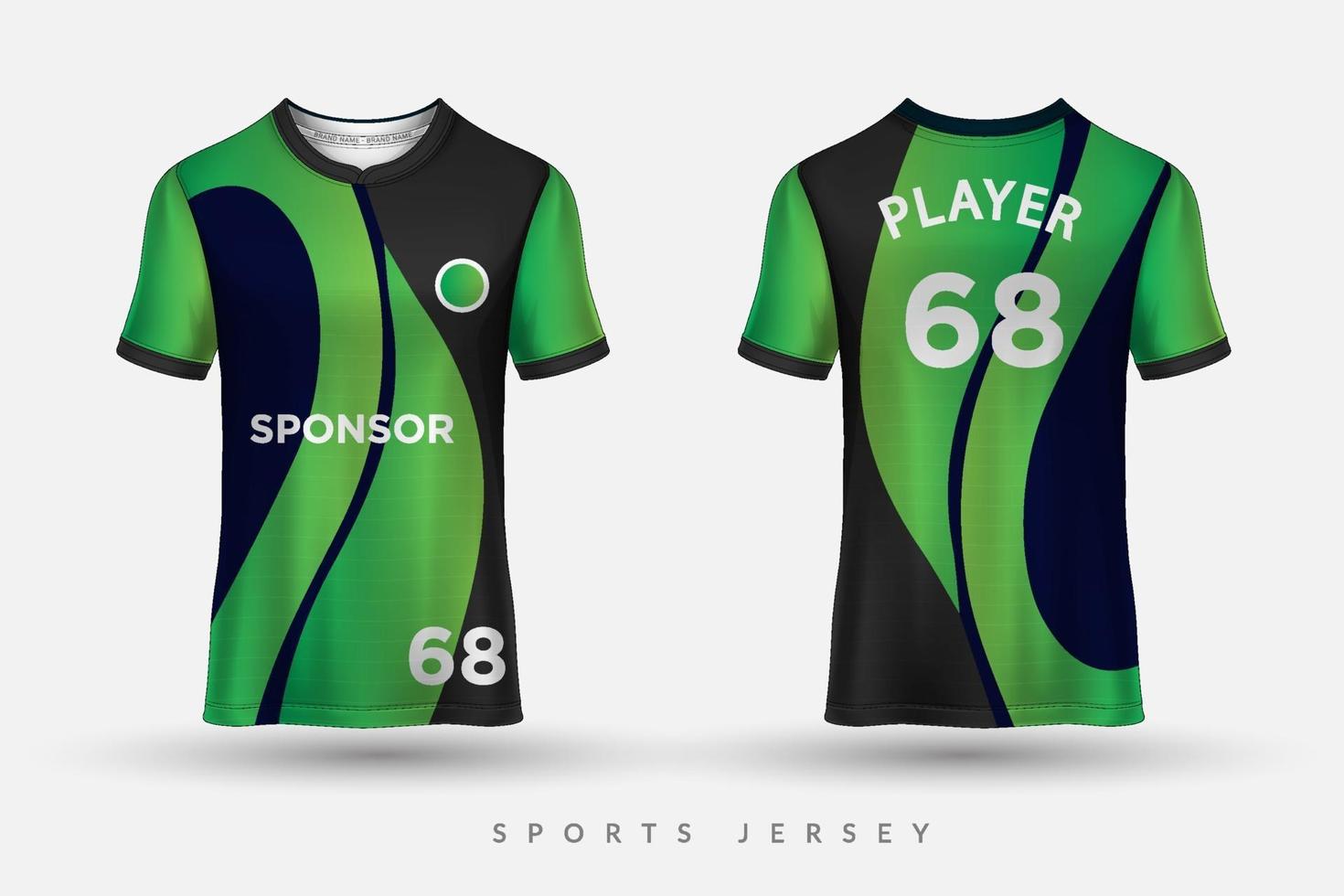 diseño gráfico de plantilla de maqueta deportiva de camiseta y camiseta de fútbol para kit de fútbol vector