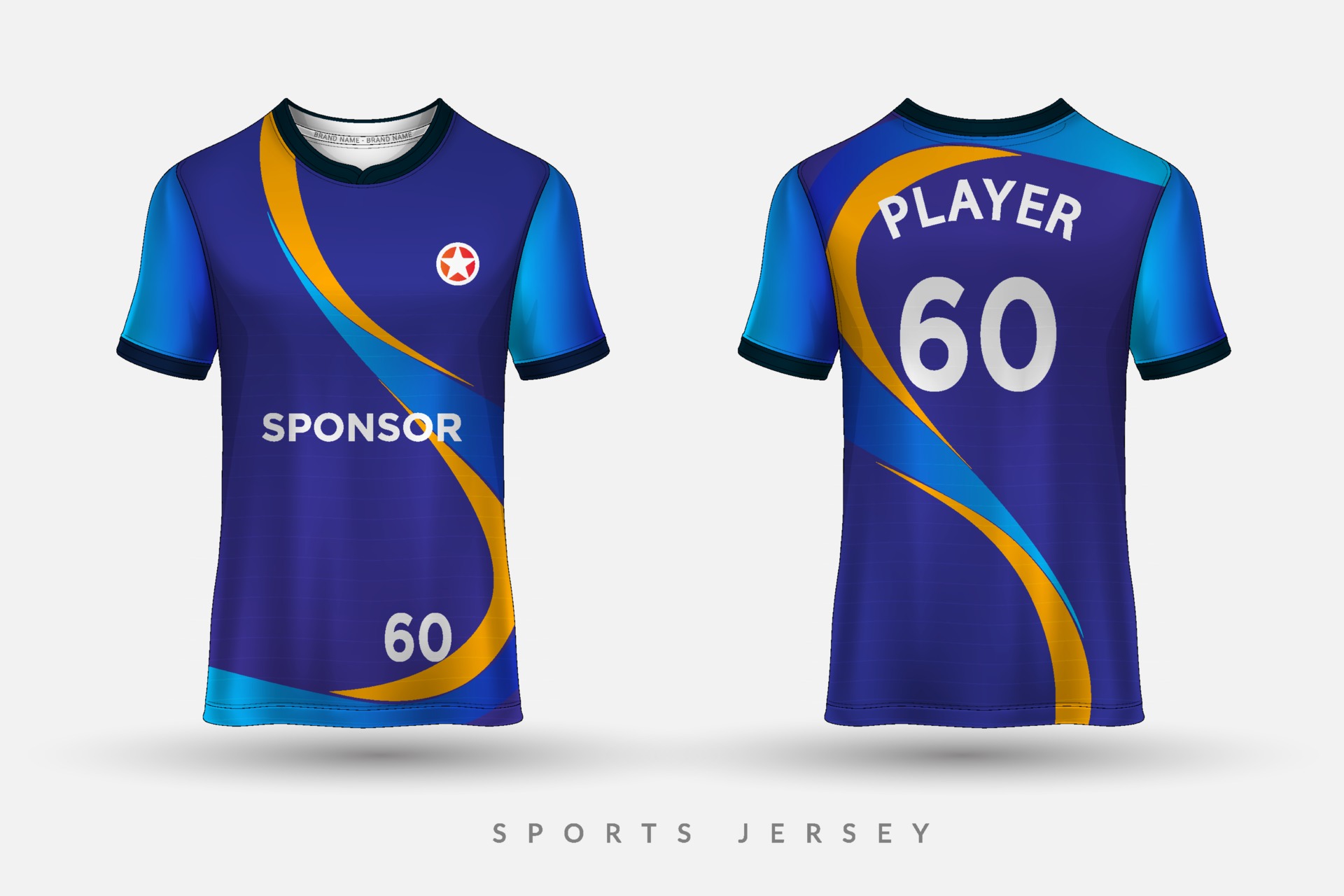 Soccer jersey and tshirt sport mockup template Graphic design for ...