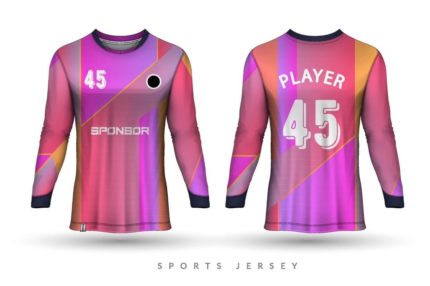 Soccer jersey and tshirt sport mockup template Graphic design for football kit vector