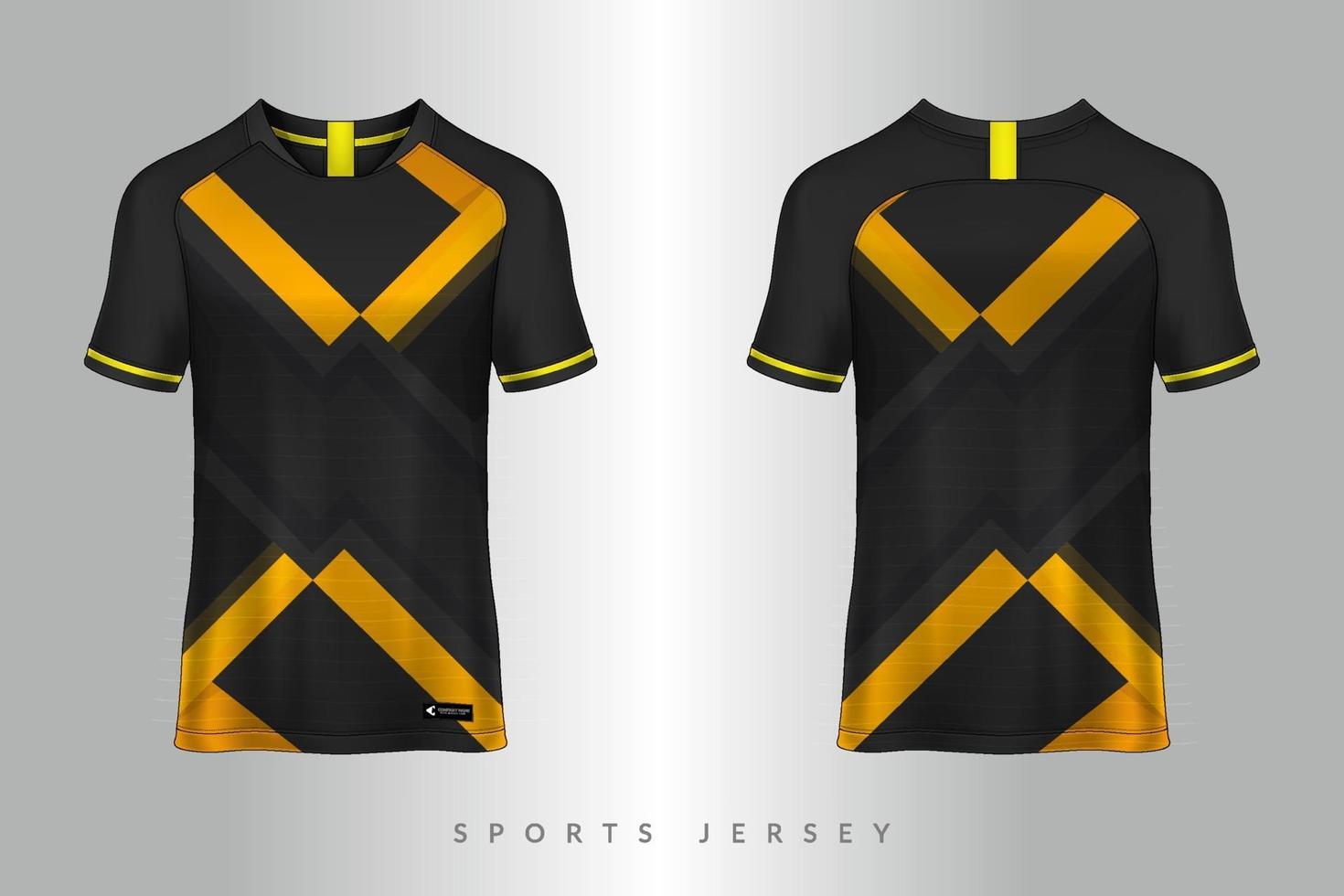 diseño gráfico de plantilla de maqueta deportiva de camiseta y camiseta de fútbol para kit de fútbol vector