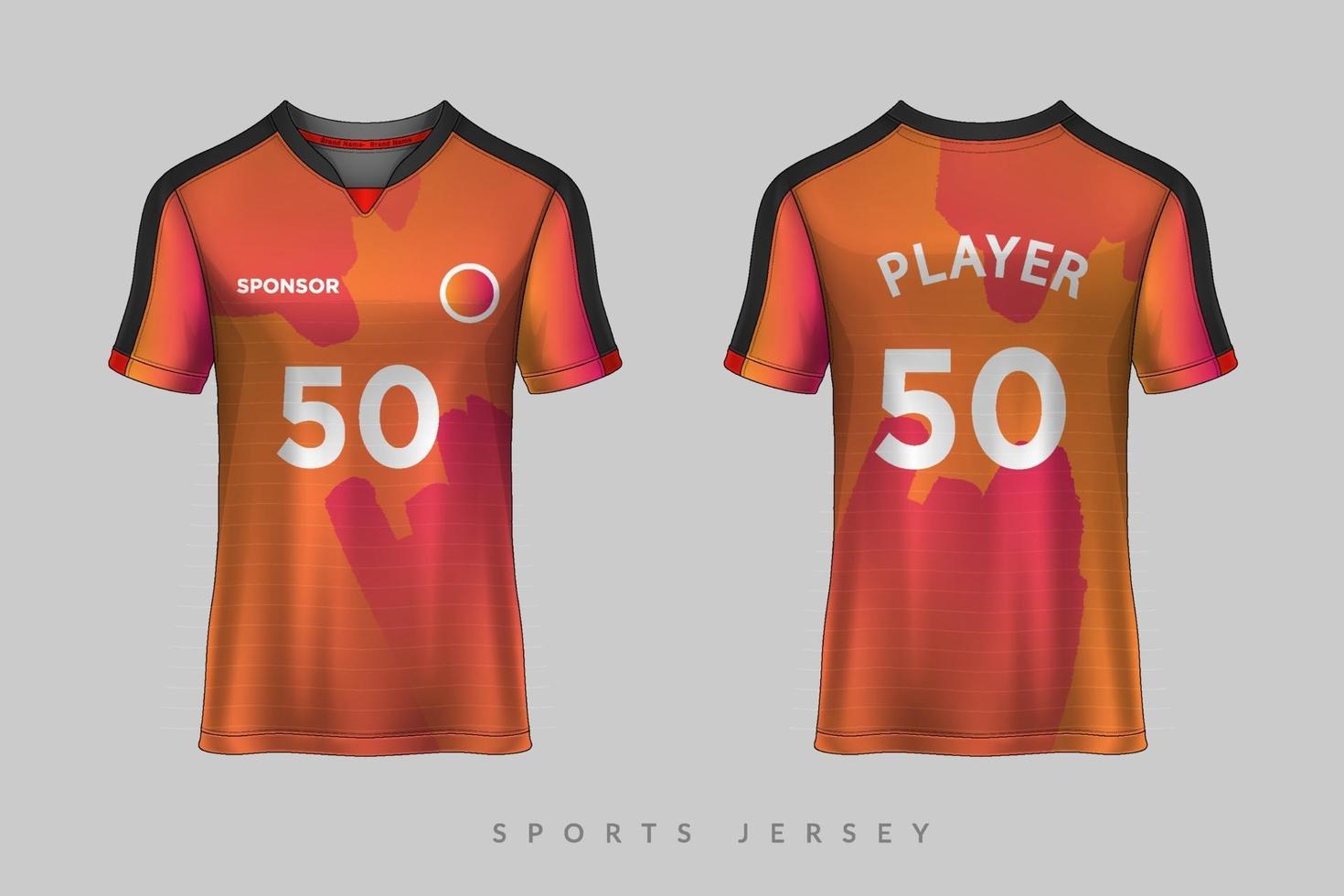 Soccer jersey and tshirt sport mockup template Graphic design for football kit vector
