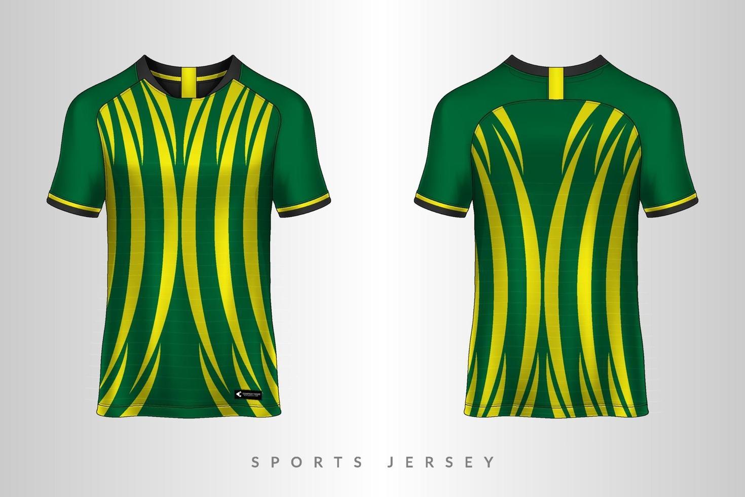 Soccer jersey and tshirt sport mockup template Graphic design for football kit vector