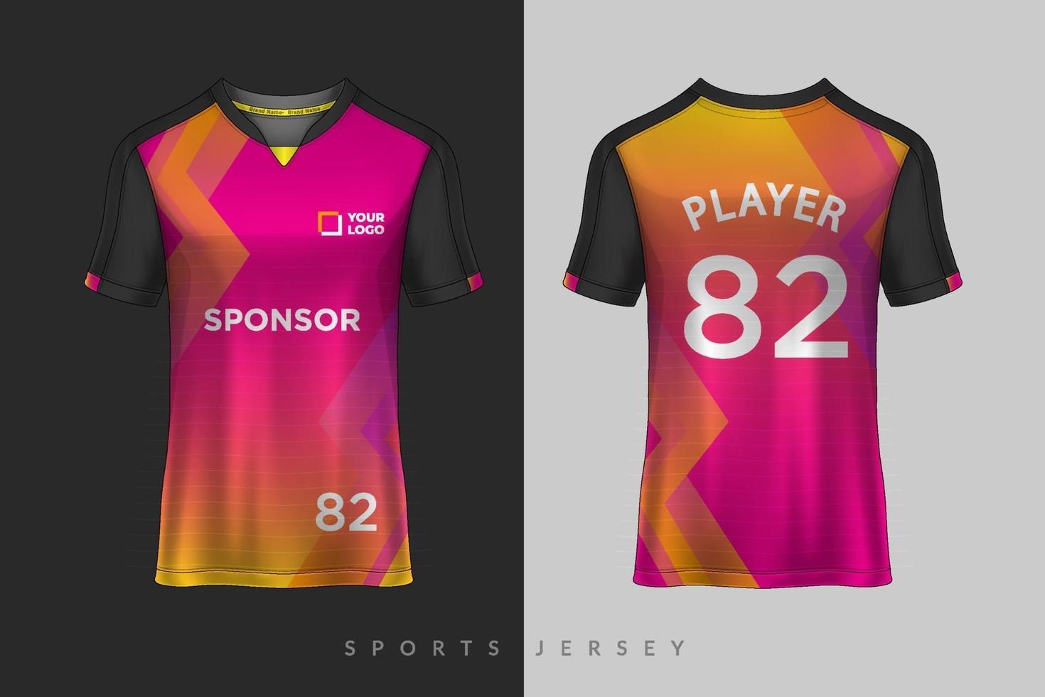 Soccer jersey and tshirt sport mockup template Graphic design for ...