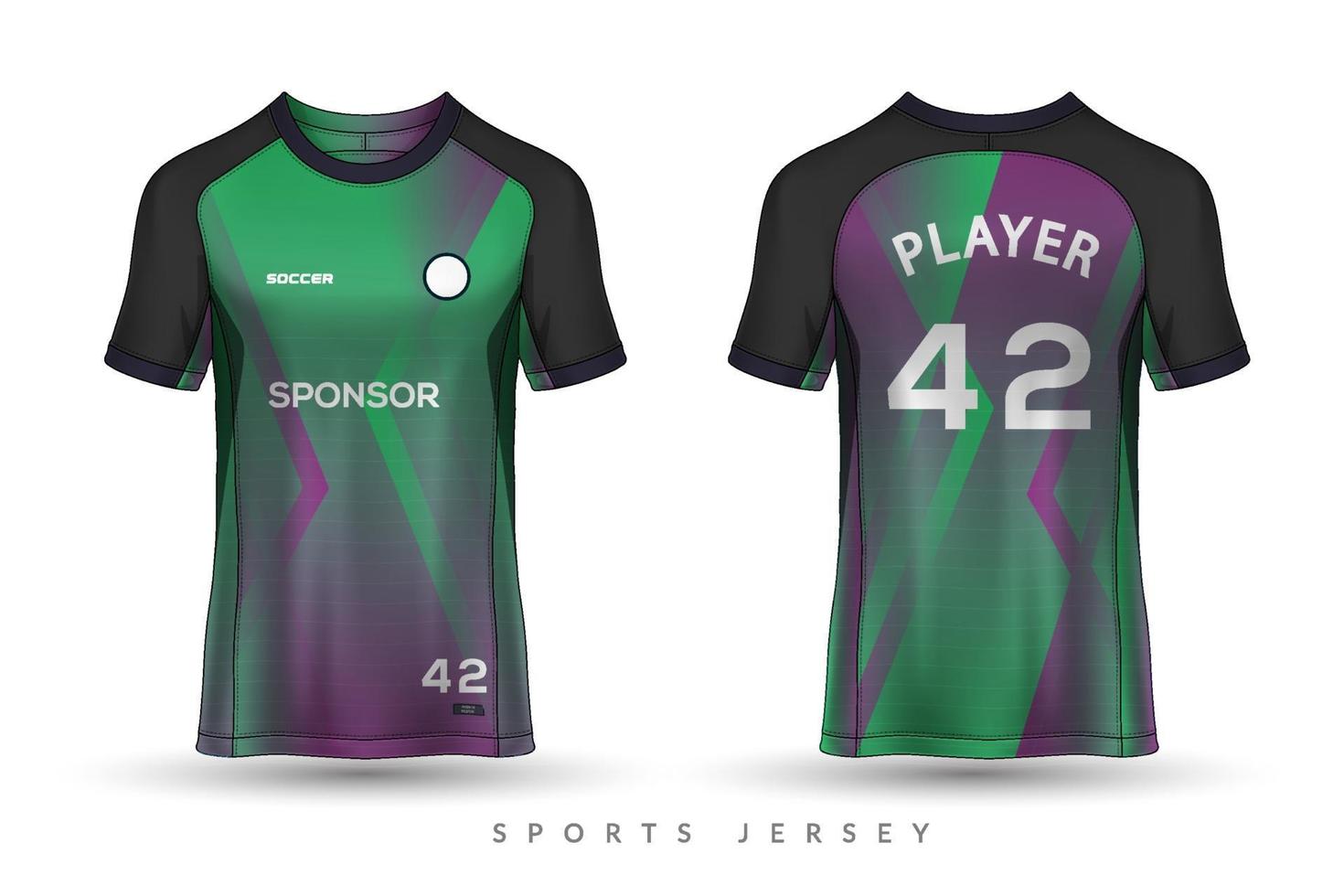 Soccer jersey and tshirt sport mockup template Graphic design for football kit vector