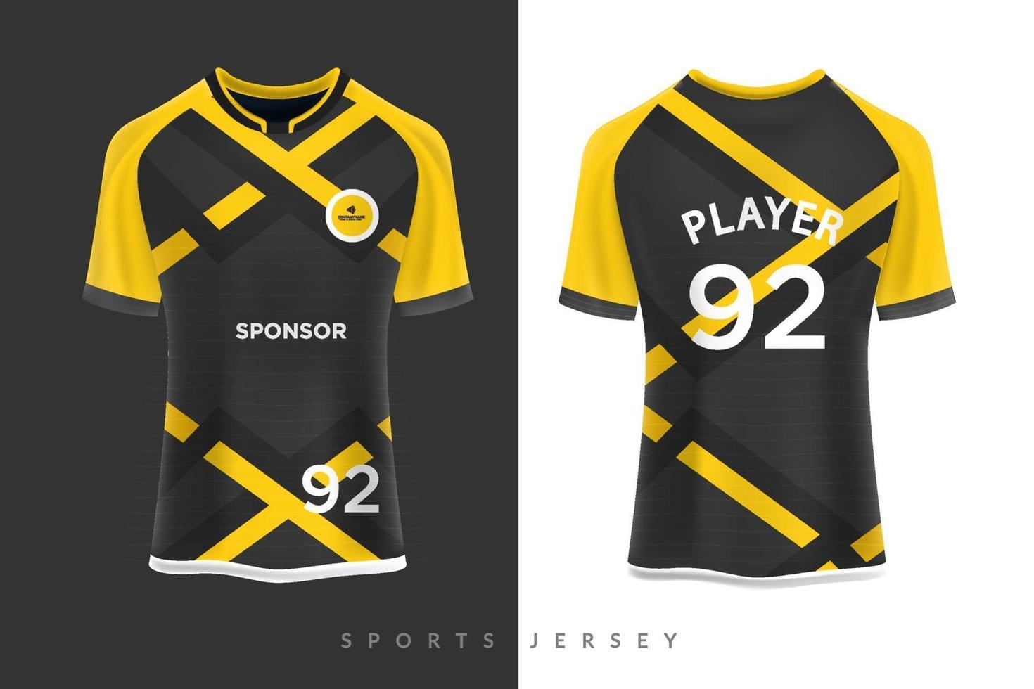 Soccer jersey and tshirt sport mockup template Graphic design for football kit vector