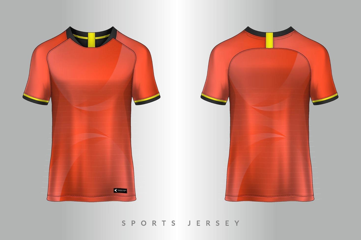 diseño gráfico de plantilla de maqueta deportiva de camiseta y camiseta de fútbol para kit de fútbol vector