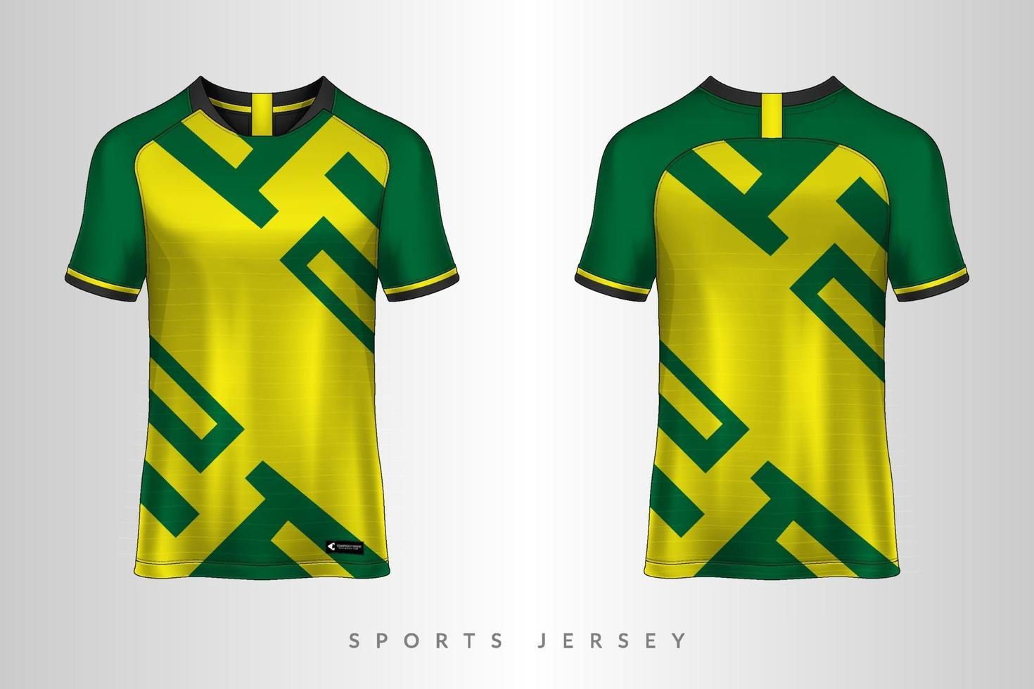 Soccer jersey and tshirt sport mockup template Graphic design for football kit vector