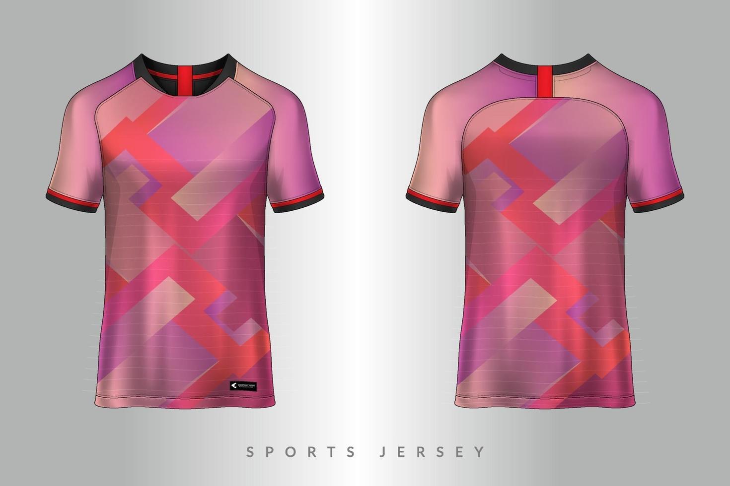 Soccer jersey and tshirt sport mockup template Graphic design for football kit vector