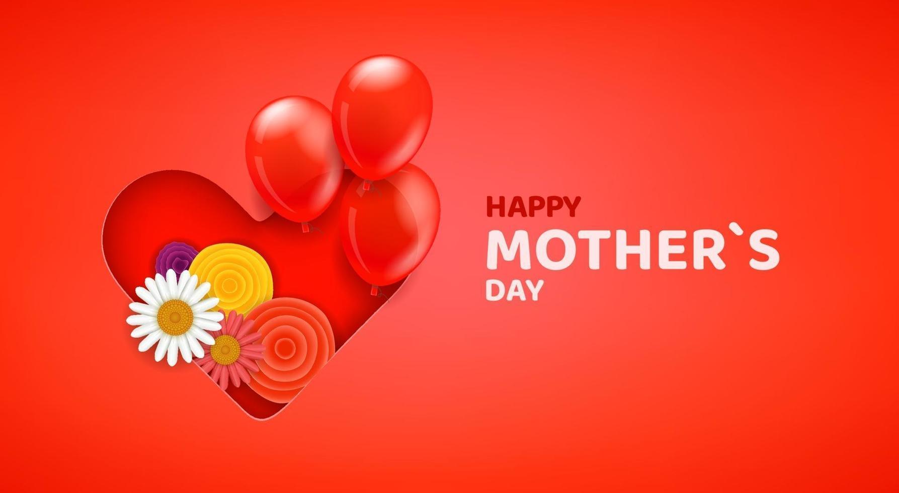 Happy Mothers day vector banner