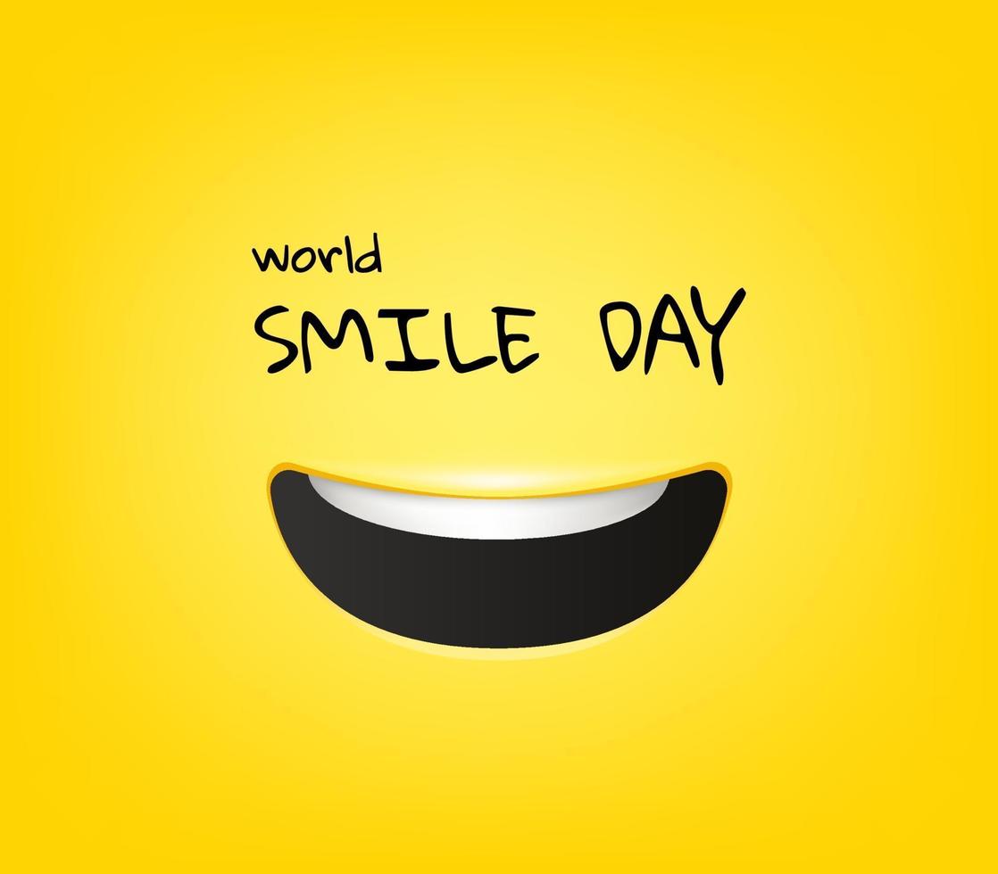 Happy smile day vector greeting card