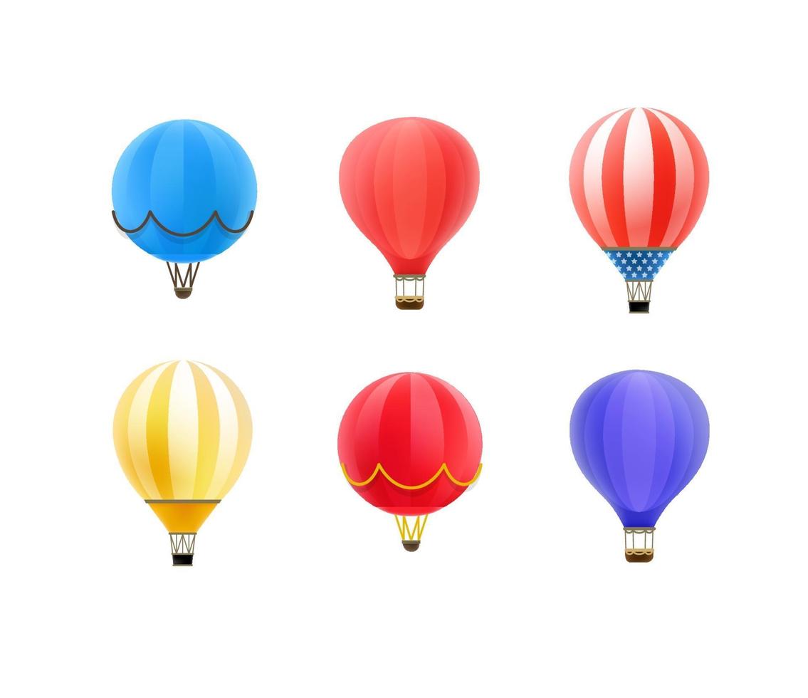 Different air balloons vector clipart