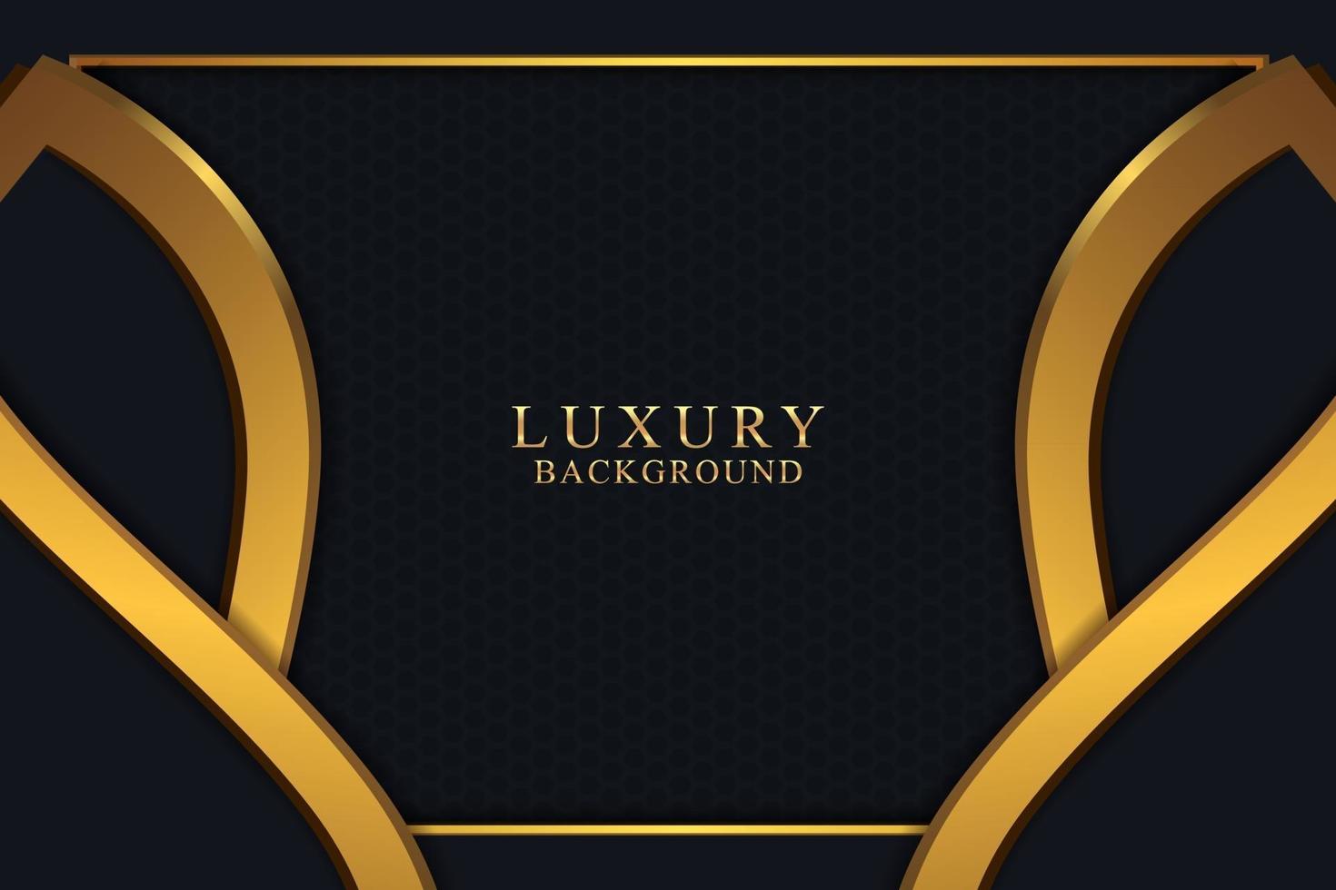 Elegant luxury background concept with black and gold texture vector