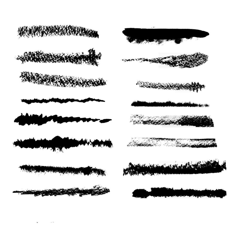 Black ink paint brush vector