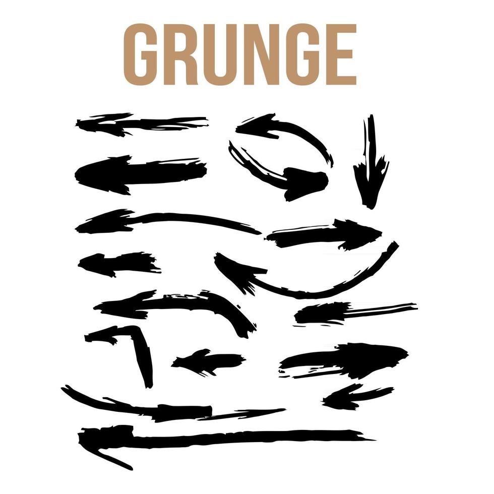 arrow grunge brush vector