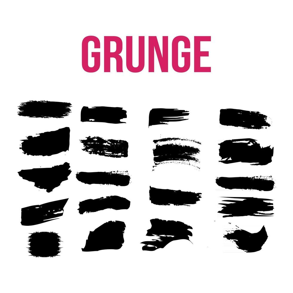 collection of grunge elements vector
