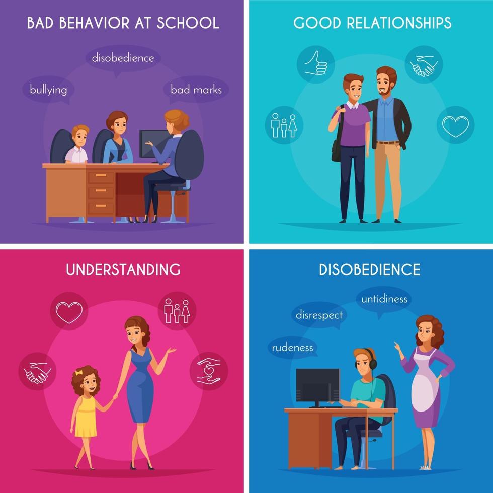 Parenthood Cases Design Concept Vector Illustration