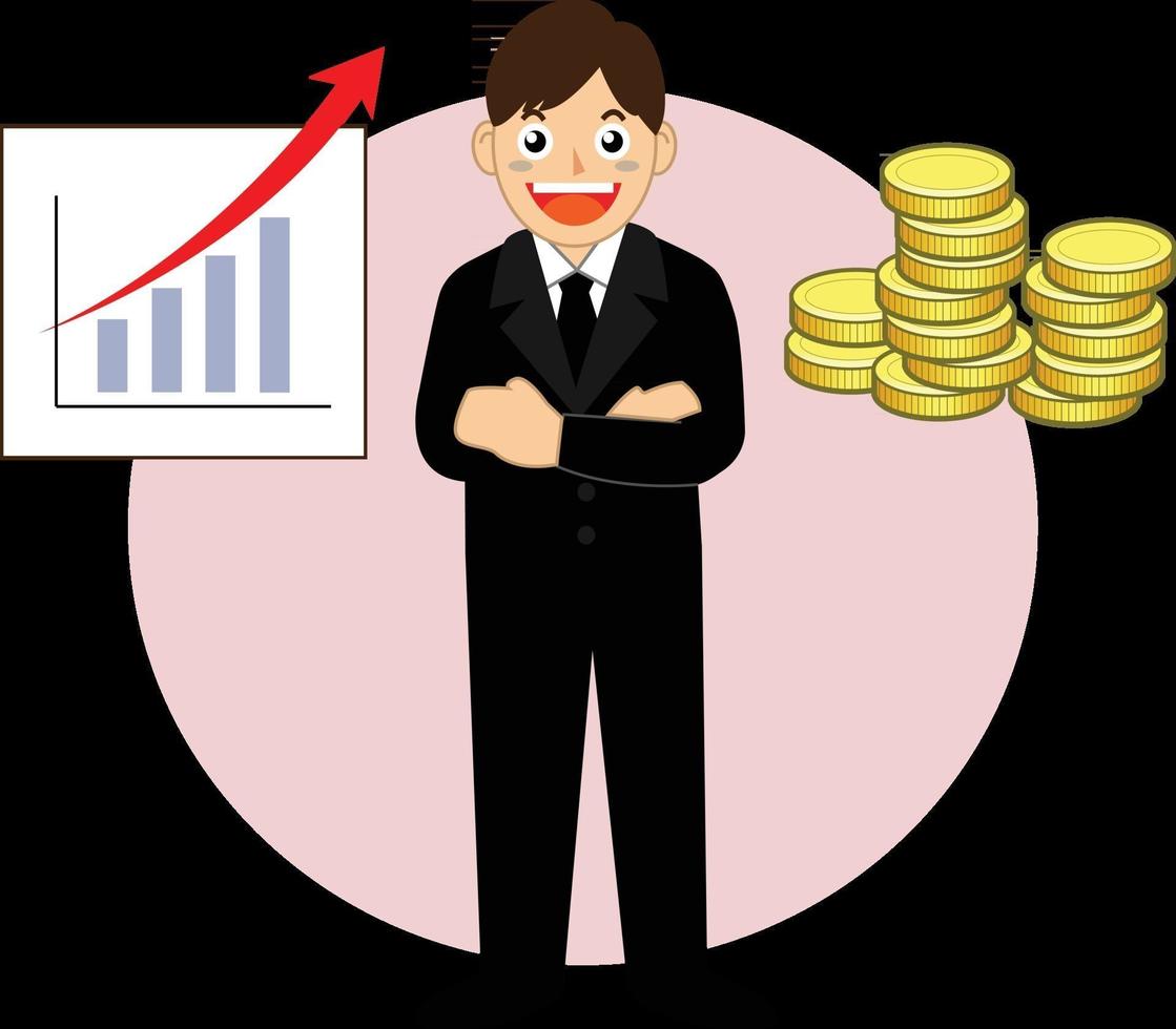 successful businessman working vector