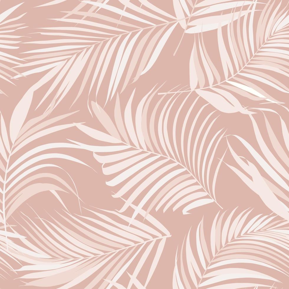 Palm leaf vector seamless pattern