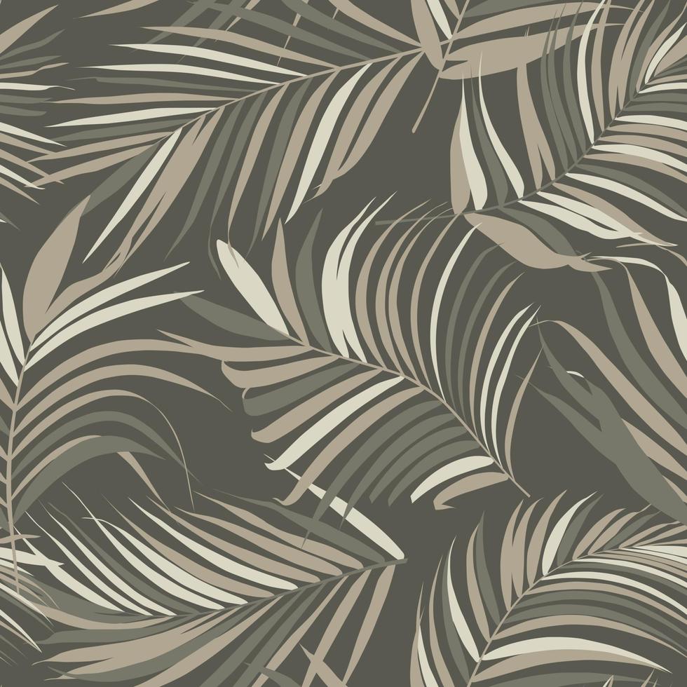 Palm leaf vector seamless pattern